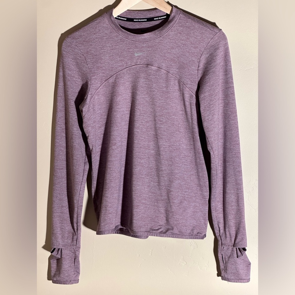Nike Dri‑Fit Long Sleeve Running Top • Purple Women’s Training Shirt | XS